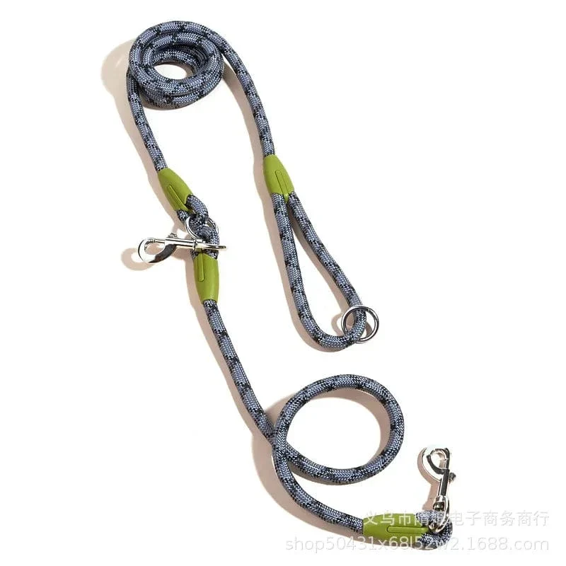 Laisse Réfléchissante Nylon Chien Mains Libres 240cm