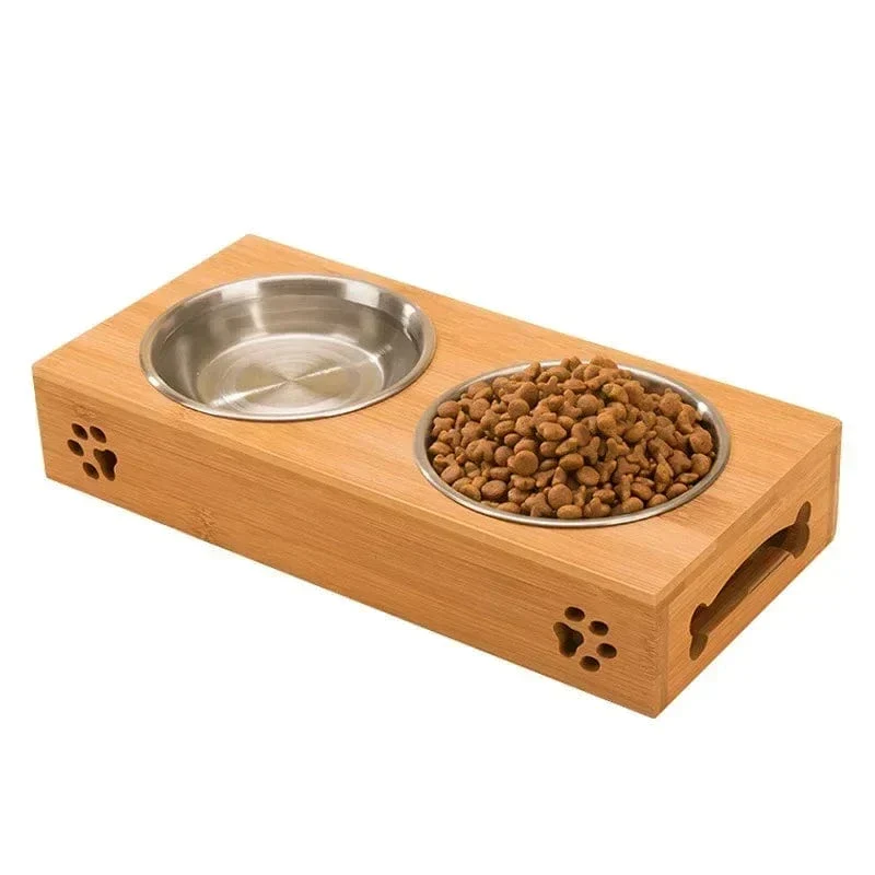 Gamelle Céramique Support Bambou Chien M L
