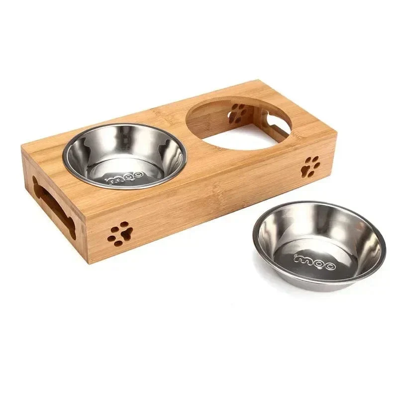 Gamelle Céramique Support Bambou Chien M L