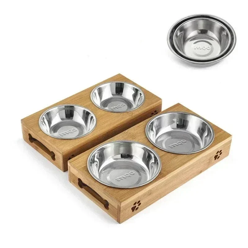 Gamelle Céramique Support Bambou Chien M L