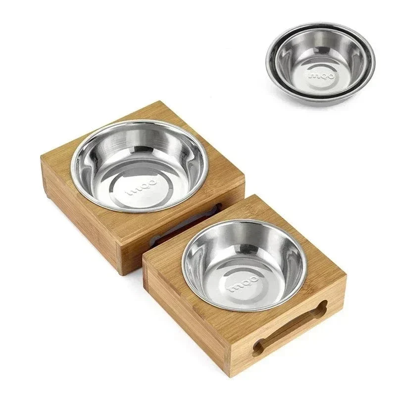 Gamelle Céramique Support Bambou Chien M L