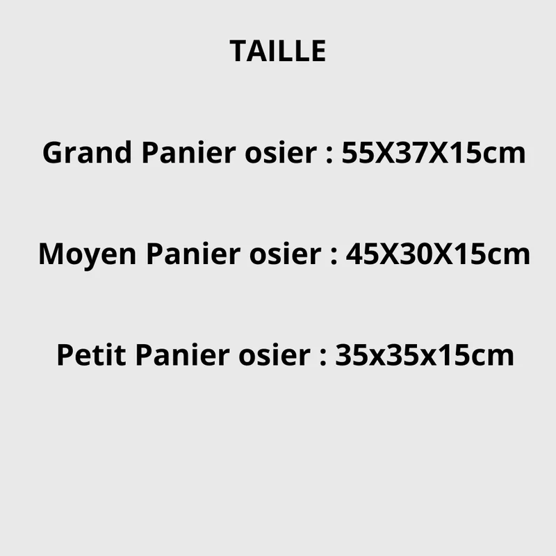 Panier Osier Naturel Chien 3 Tailles