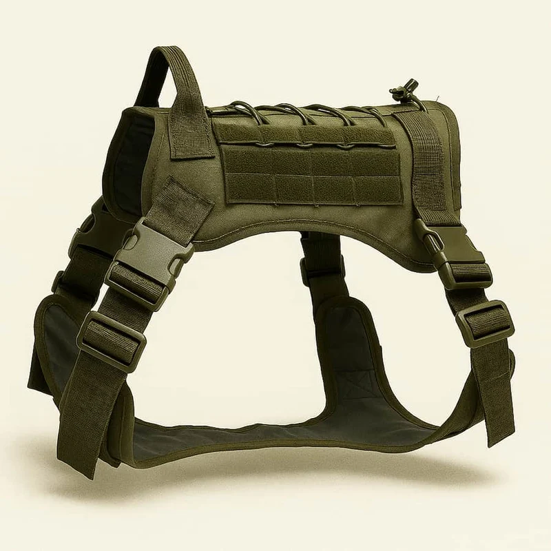 Harnais Tactique Gros Chien Camouflage Nylon