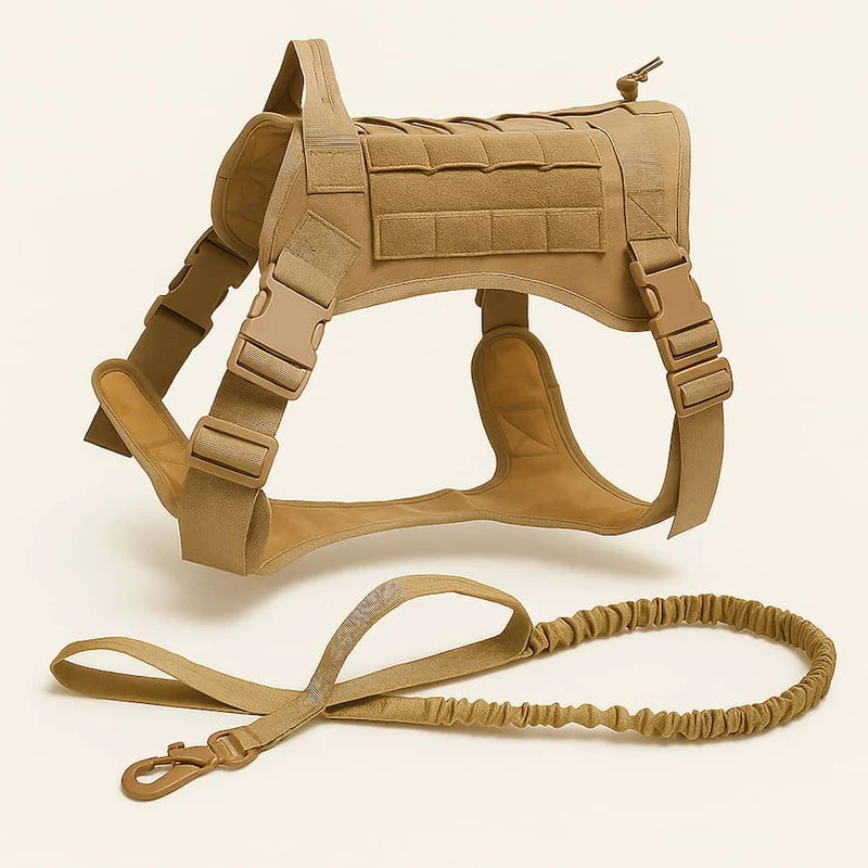 Harnais Tactique Gros Chien Camouflage Nylon