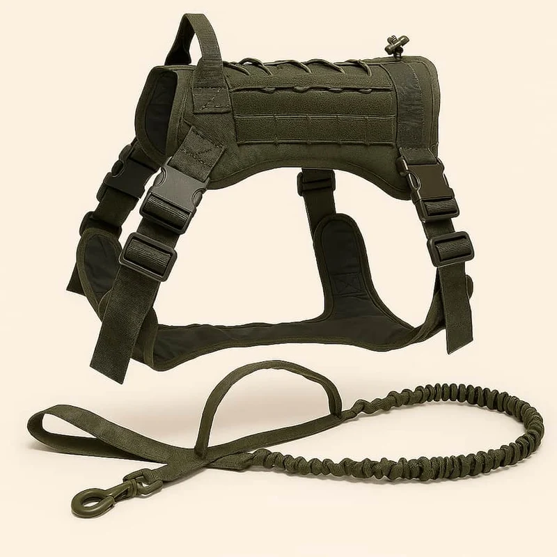 Harnais Tactique Gros Chien Camouflage Nylon