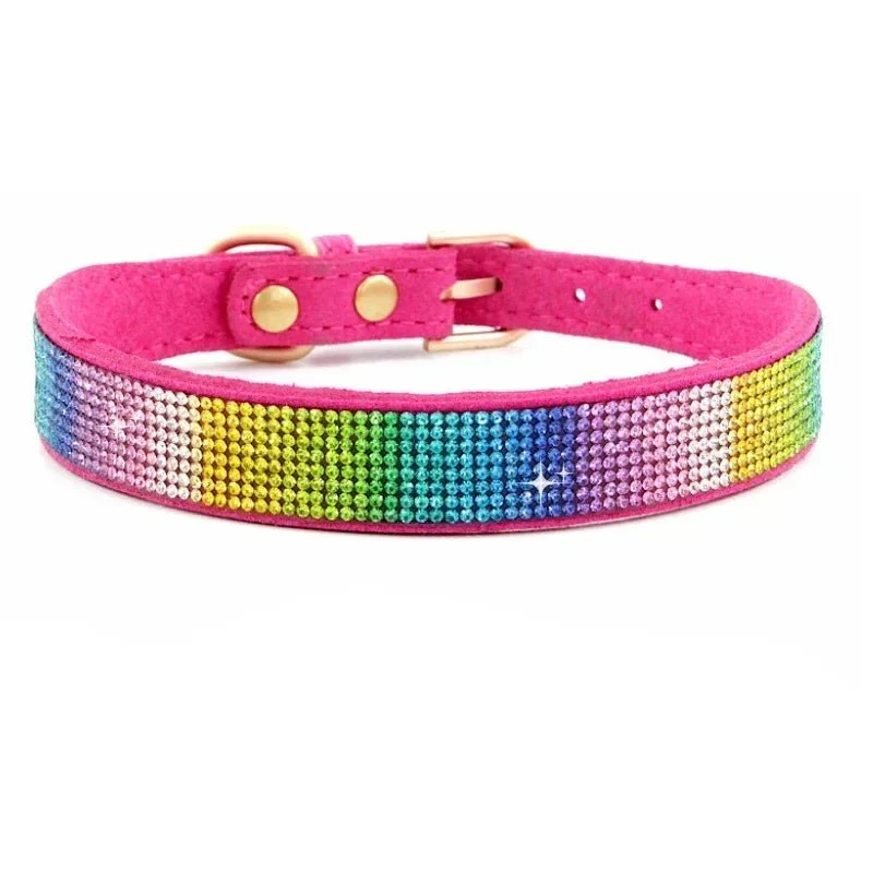 Collier Strass Paillettes Chiot Fantaisie