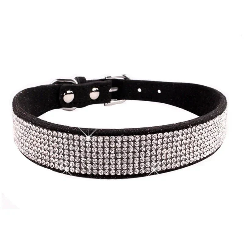 Collier Strass Paillettes Chiot Fantaisie