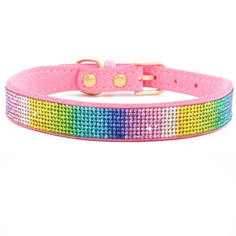 Collier Strass Paillettes Chiot Fantaisie