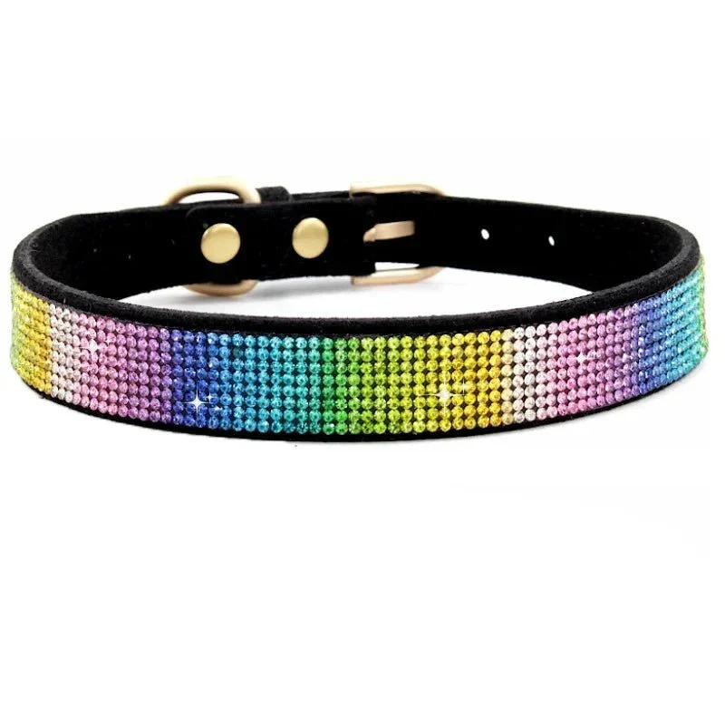 Collier Strass Paillettes Chiot Fantaisie