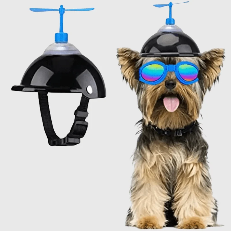 Casque Moto Cuir Vintage Chien Rétro