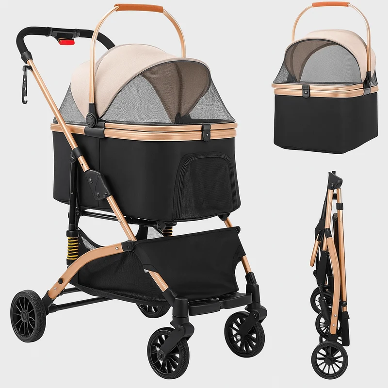 Poussette Gros Chien Tout Terrain Pliable