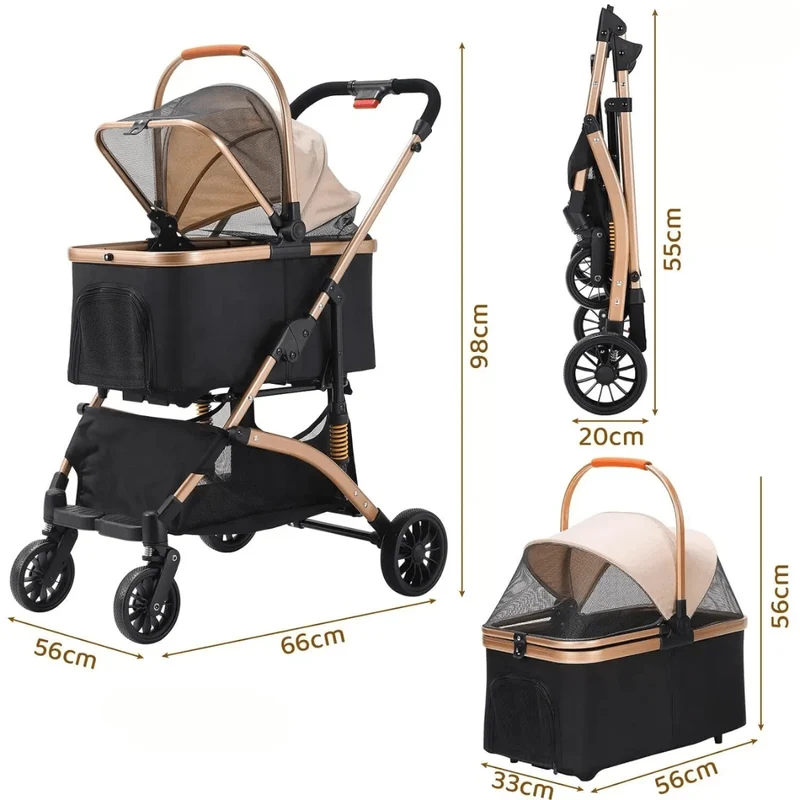 Poussette Gros Chien Tout Terrain Pliable
