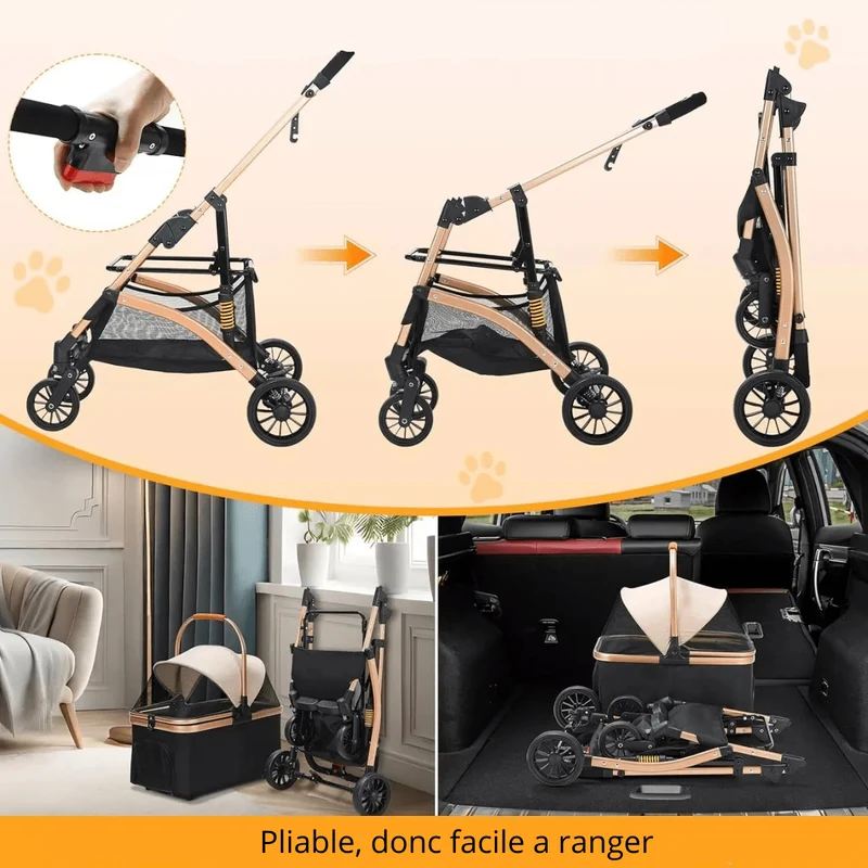 Poussette Gros Chien Tout Terrain Pliable