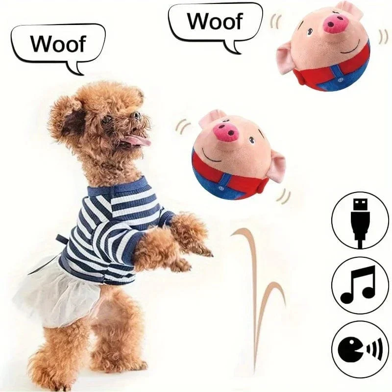 Jouet Interactif Rebondissant Couineur Chien