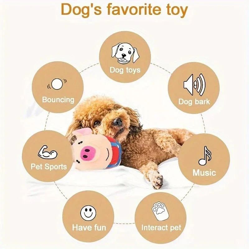 Jouet Interactif Rebondissant Couineur Chien