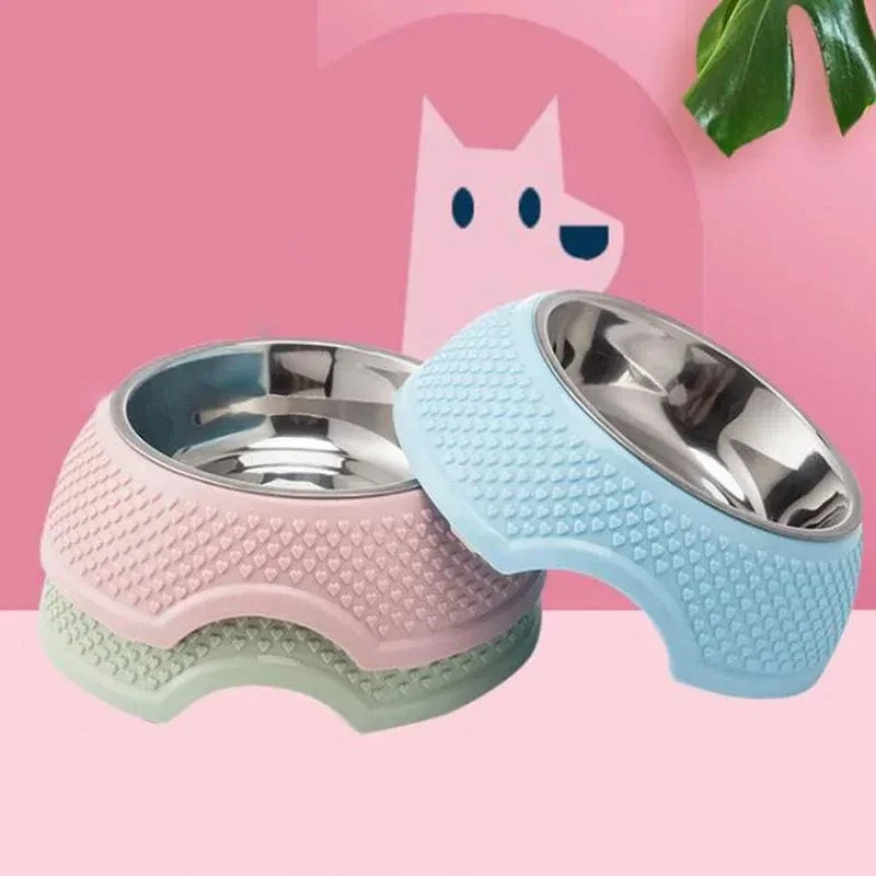 Gamelle Double Antidérapante Acier Inox Chien