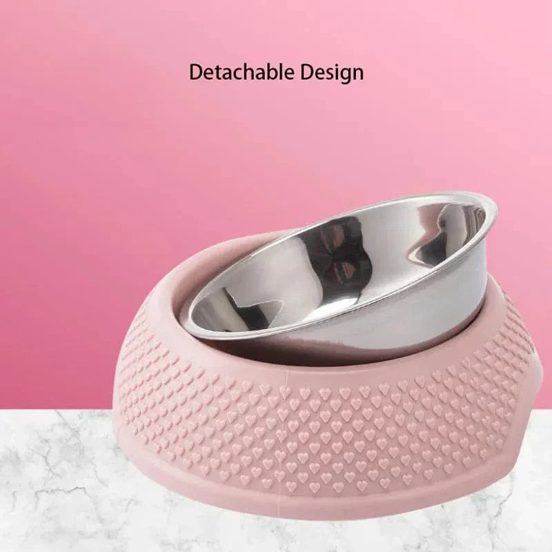 Gamelle Double Antidérapante Acier Inox Chien