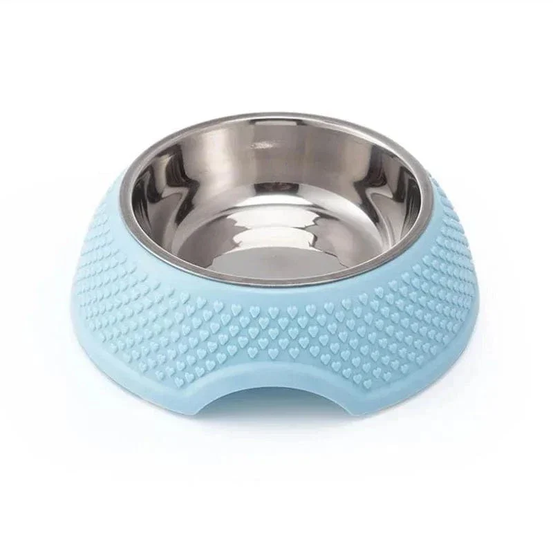 Gamelle Double Antidérapante Acier Inox Chien