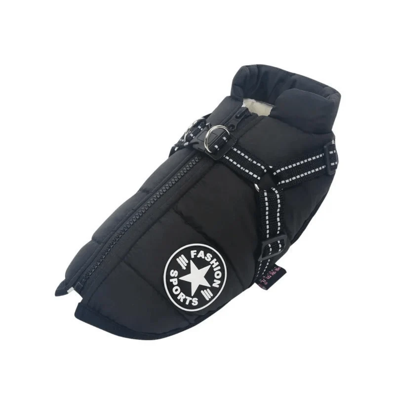 Manteau Imperméable Hiver Gros Chien Harnais Intégré