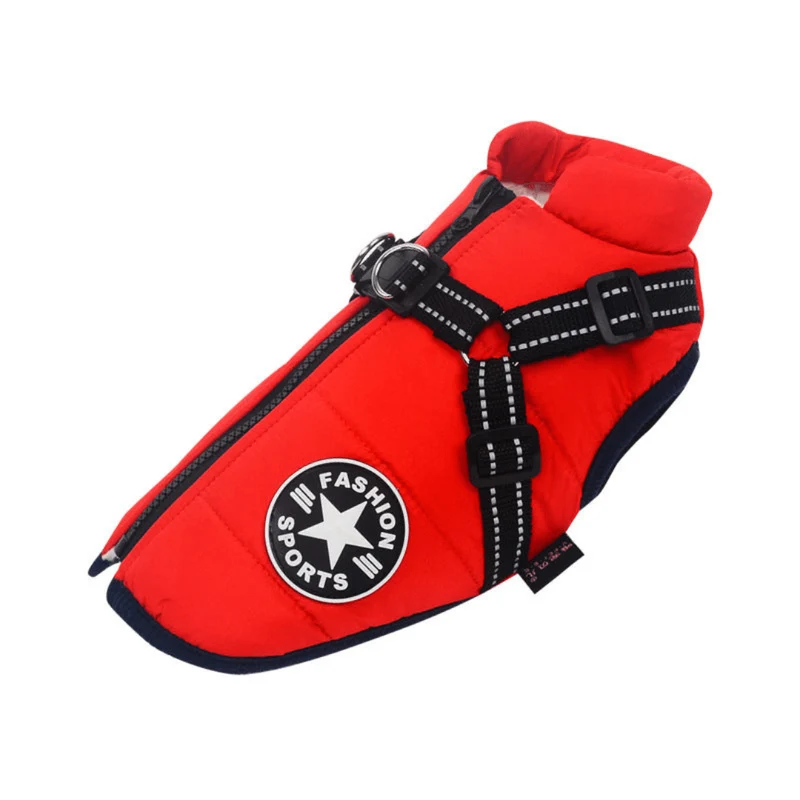 Manteau Imperméable Hiver Gros Chien Harnais Intégré