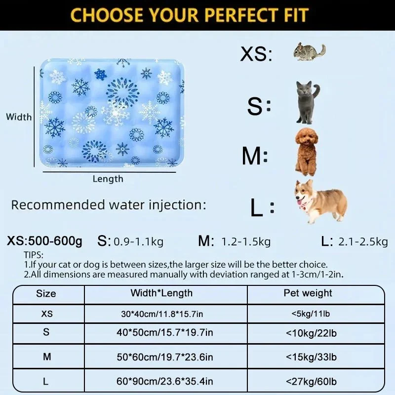 Tapis Rafraîchissant Eau Gros Chien