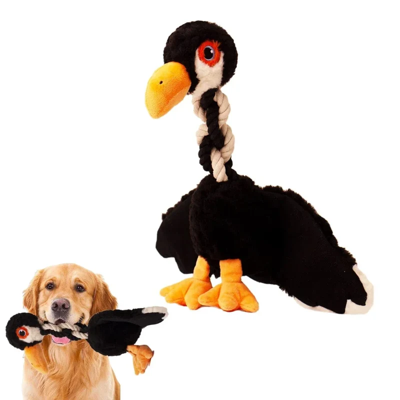Peluche Oiseau Corde Sonore Gros Chien