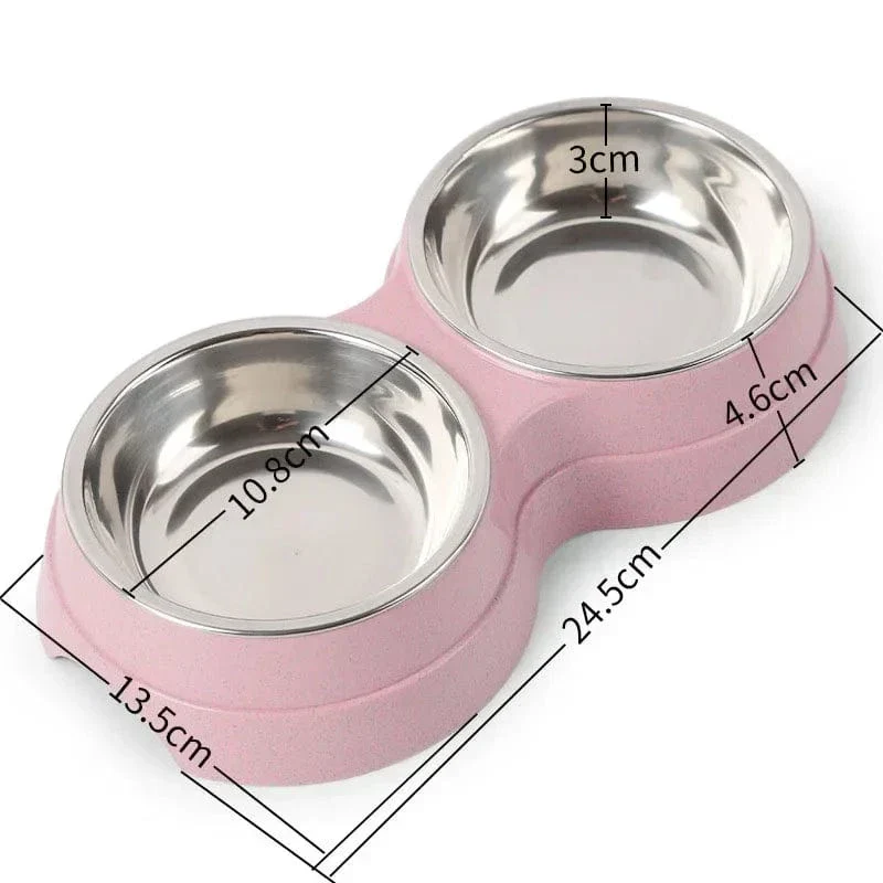 Gamelle Double Inox 24cm pour Grand Chien