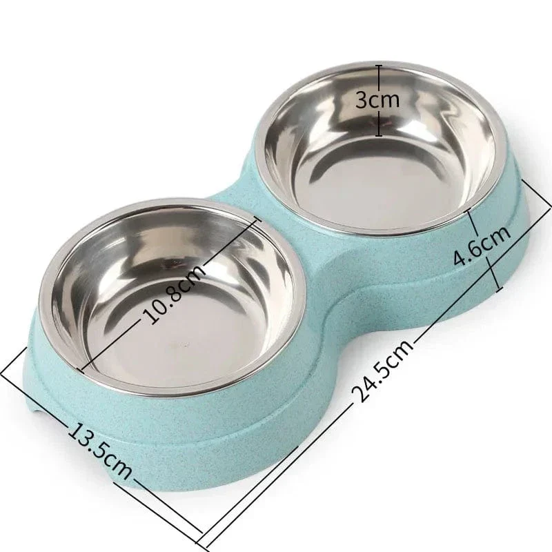 Gamelle Double Inox 24cm pour Grand Chien