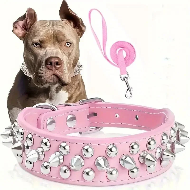 Collier Clouté Cuir Résistant Gros Chien