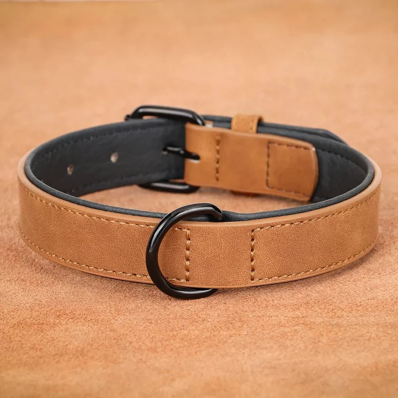 Collier Style Cuir Robuste Gros Chien