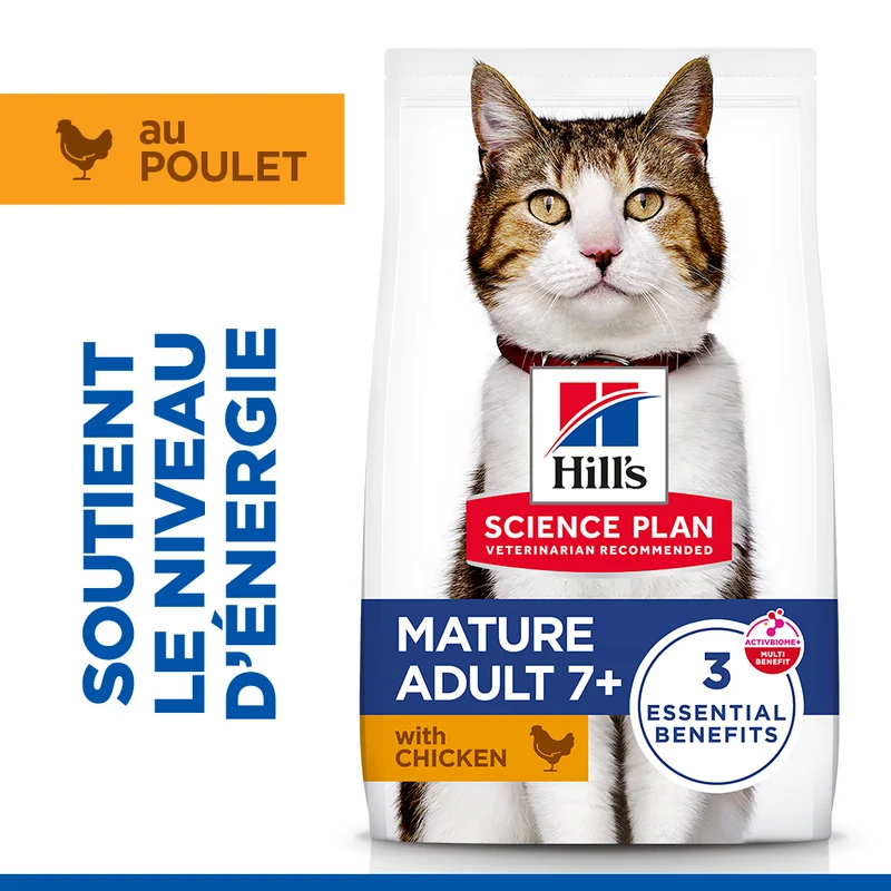 Hill's Science Plan Mature Adult 7+ au poulet - croquettes chat