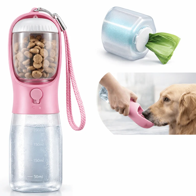 Gourde Portable Chien 3-en-1 300 600ml