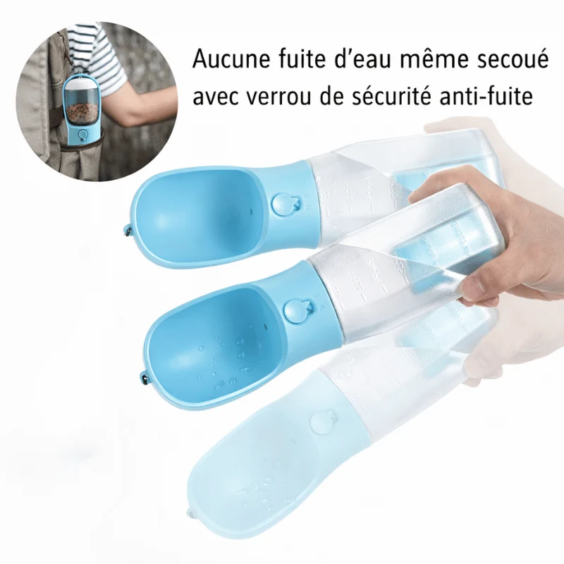 Gourde Portable Chien 3-en-1 300 600ml