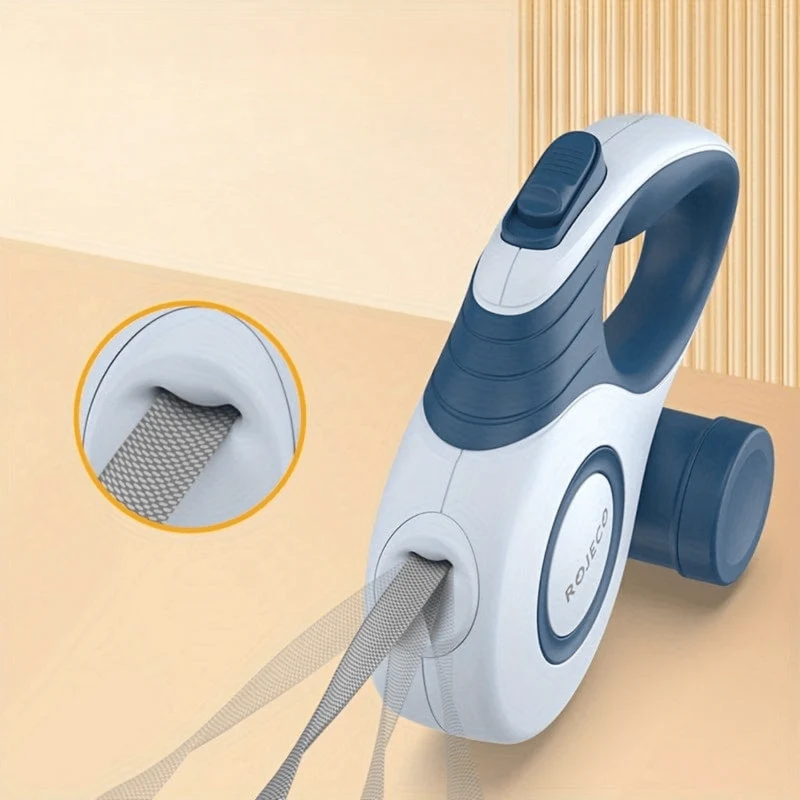 Laisse Extensible Chien Motif Géométrique Coloré
