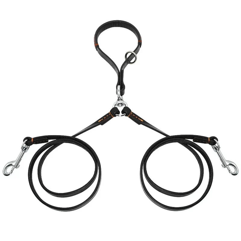 Laisse Double Cuir Duo Gros Chien