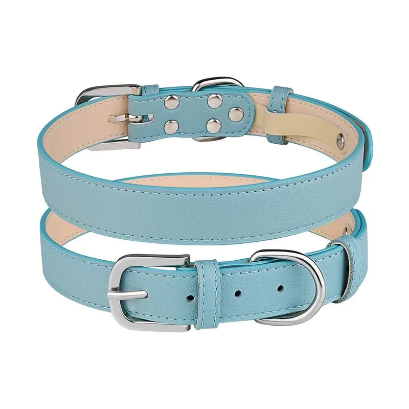 Collier Cuir PU Chiot Grande Race S-XL