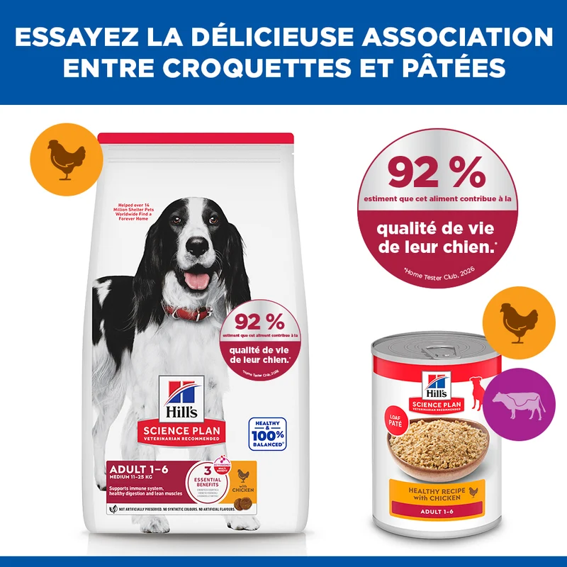 Hill's Science Plan Medium Adulte au poulet - croquettes chien