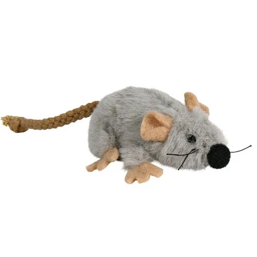 Souris en peluche fourrée d'herbe à chat