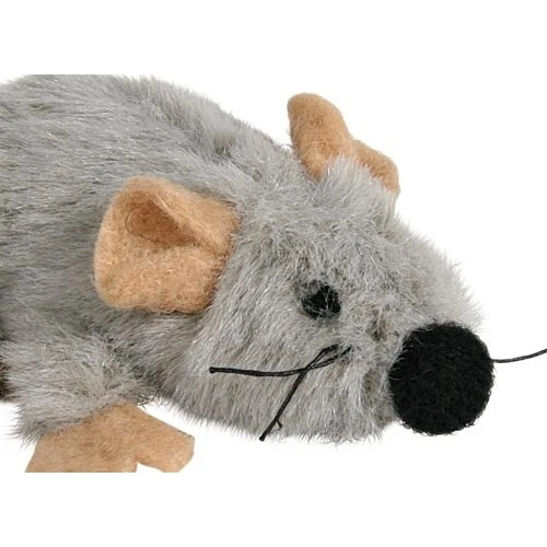 Souris en peluche fourrée d'herbe à chat
