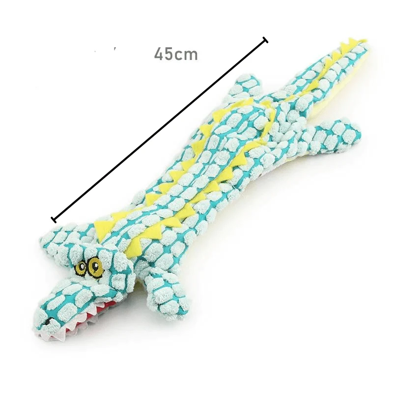 Peluche Crocodile Couinante Chien 4 Coloris