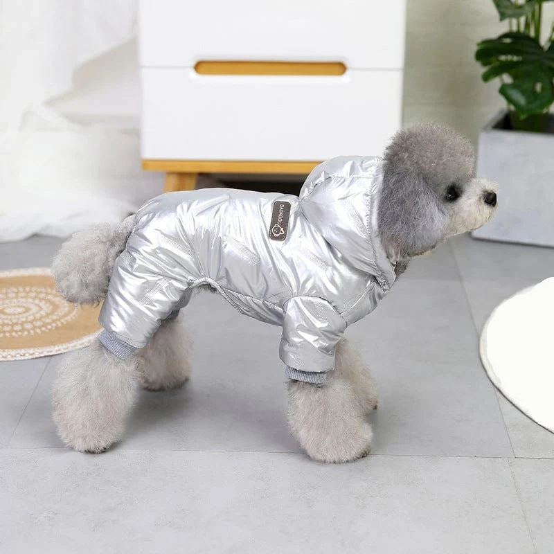Manteau Imperméable Gros Chien Hiver Noir Blanc