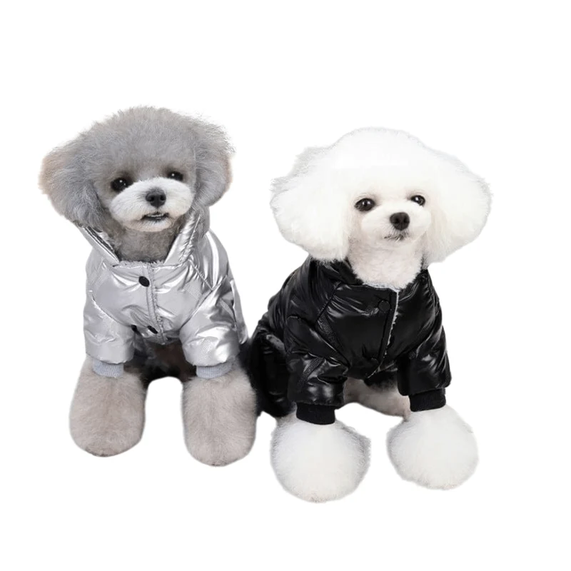 Manteau Imperméable Gros Chien Hiver Noir Blanc