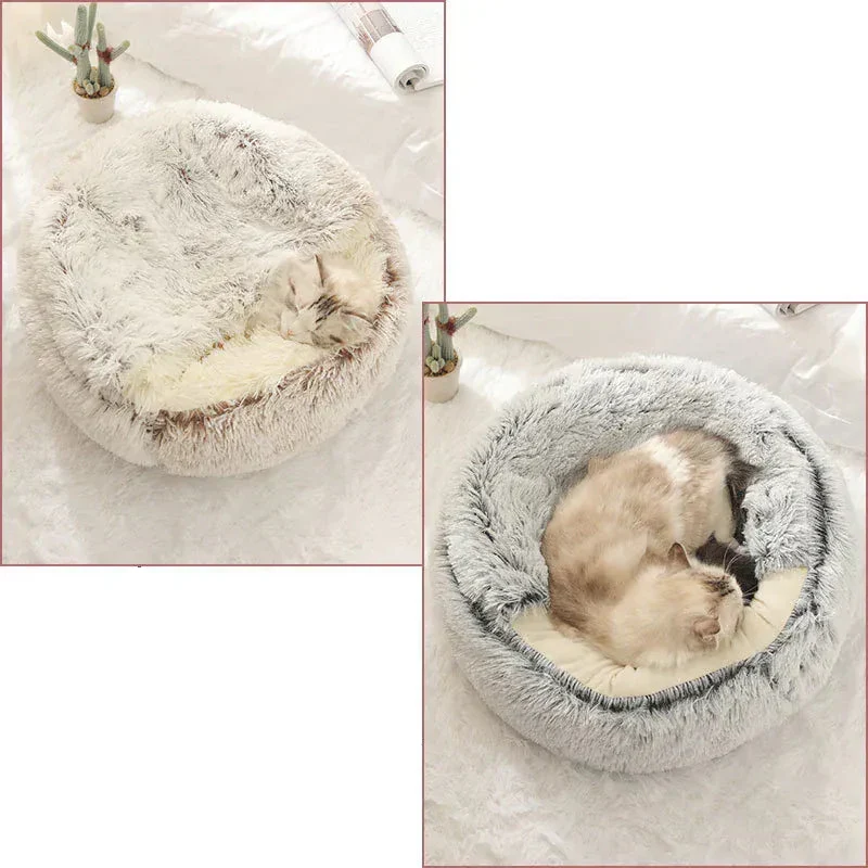 Lit Nid Chauffant Chien Peluche Cocooning