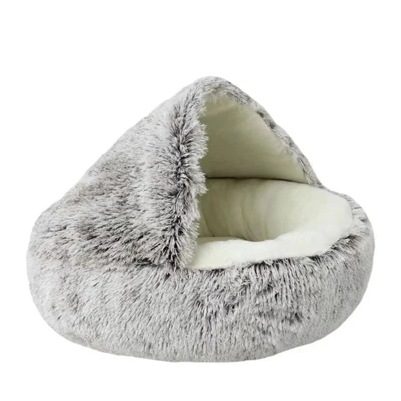 Lit Nid Chauffant Chien Peluche Cocooning