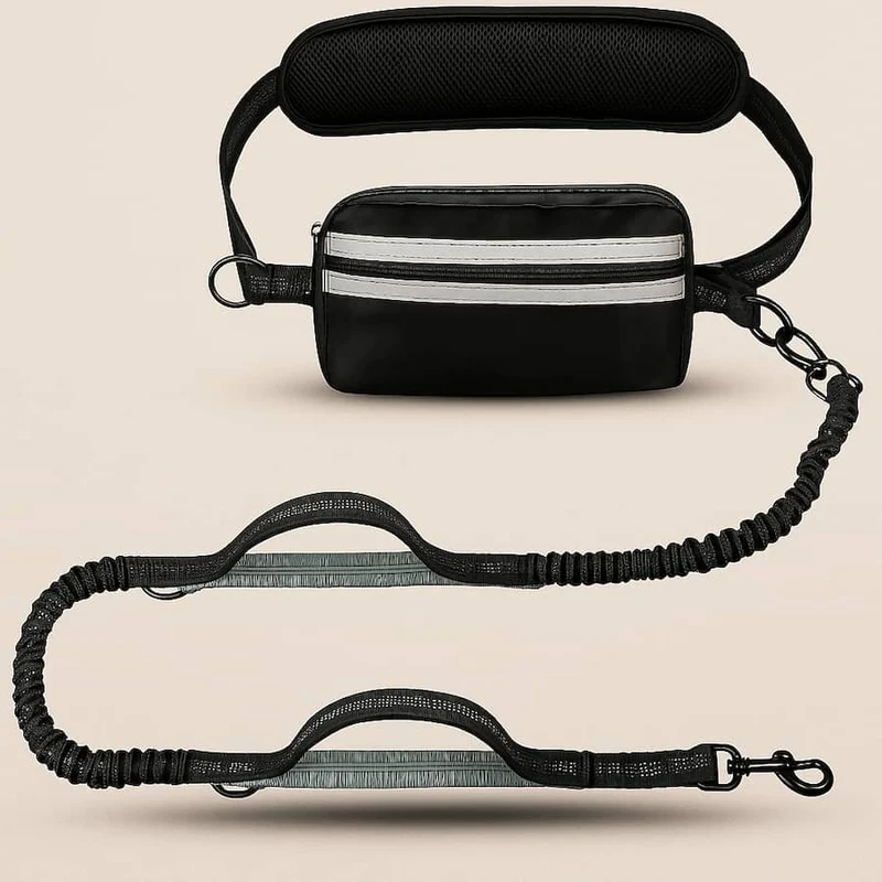 Laisse Mains Libres Canicross Gros Chien Bungee