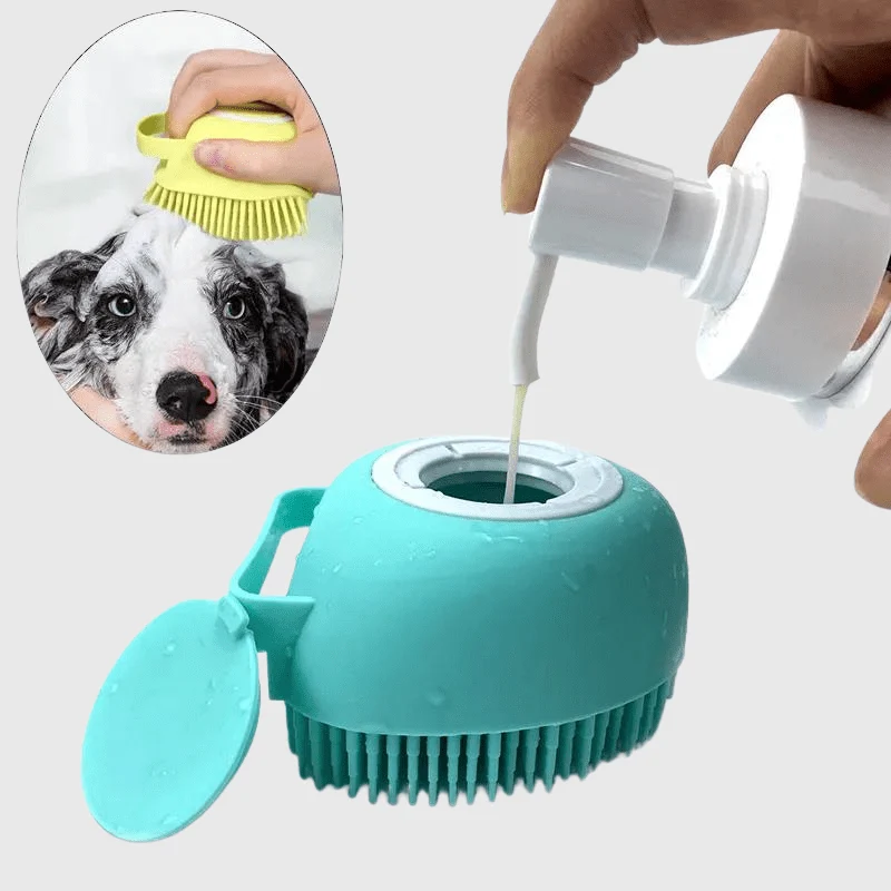 Brosse Silicone Bain Massage Gros Chien