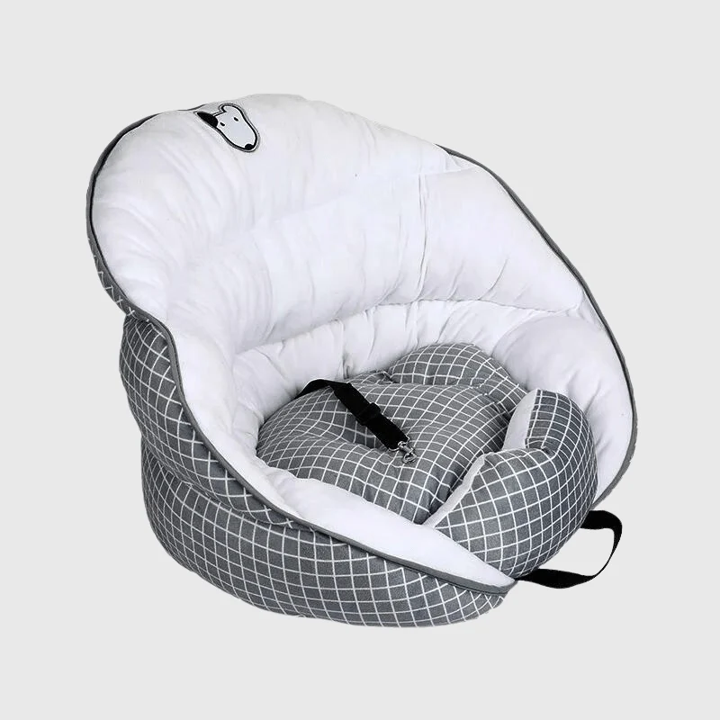 Panier Canapé XL Carreaux Gris Moelleux