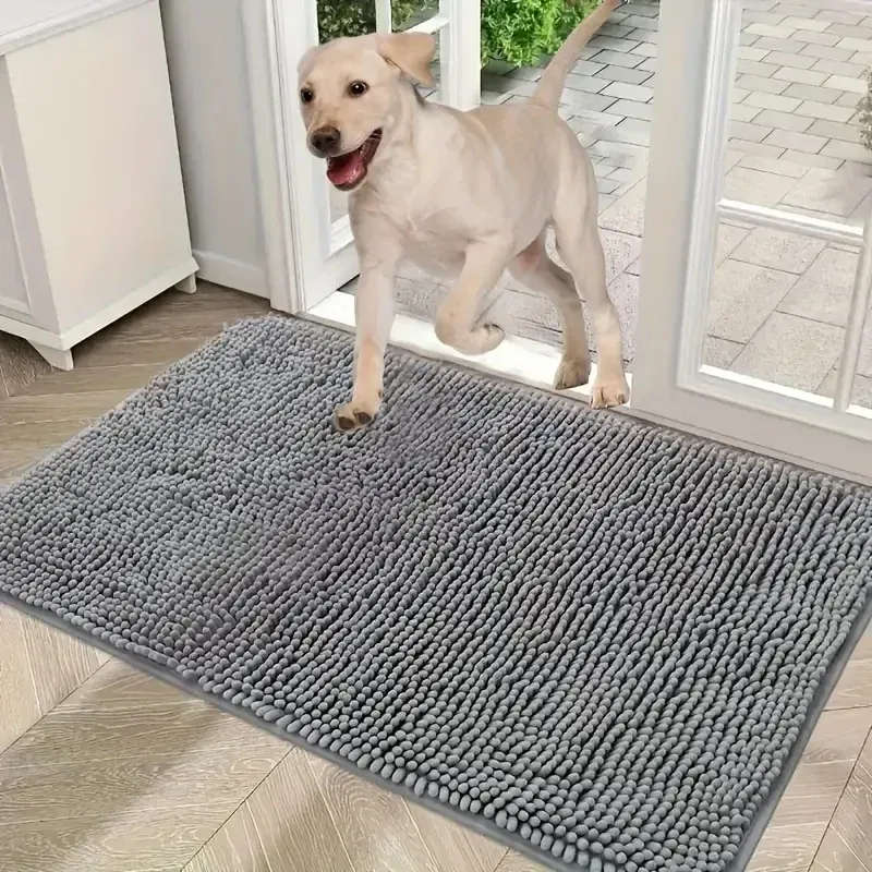 Tapis Microfibre Pattes Chien Antidérapant