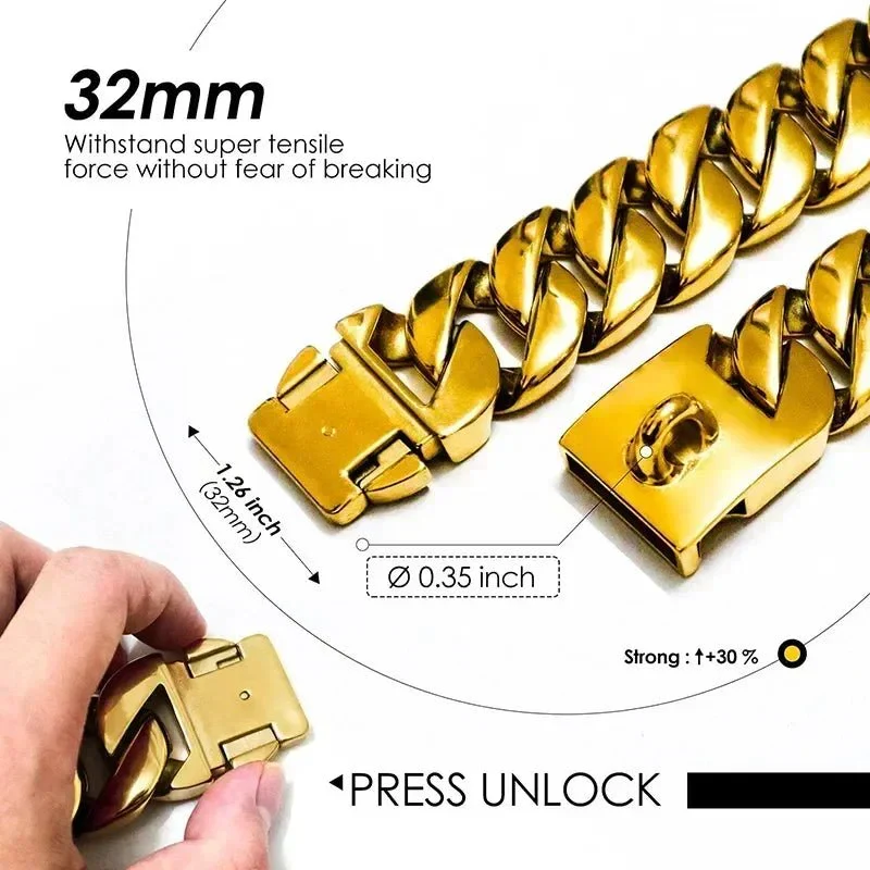 Collier Chaîne Inox Non-Étrangleur Gros Chien