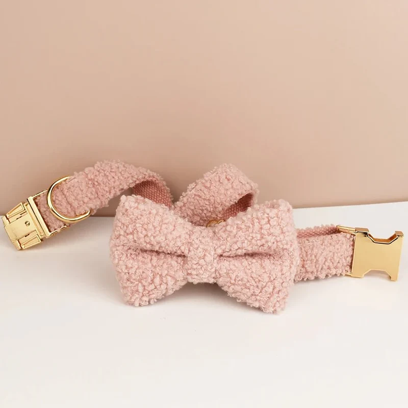 Collier Rembourré Chien Réglable Nœud Papillon